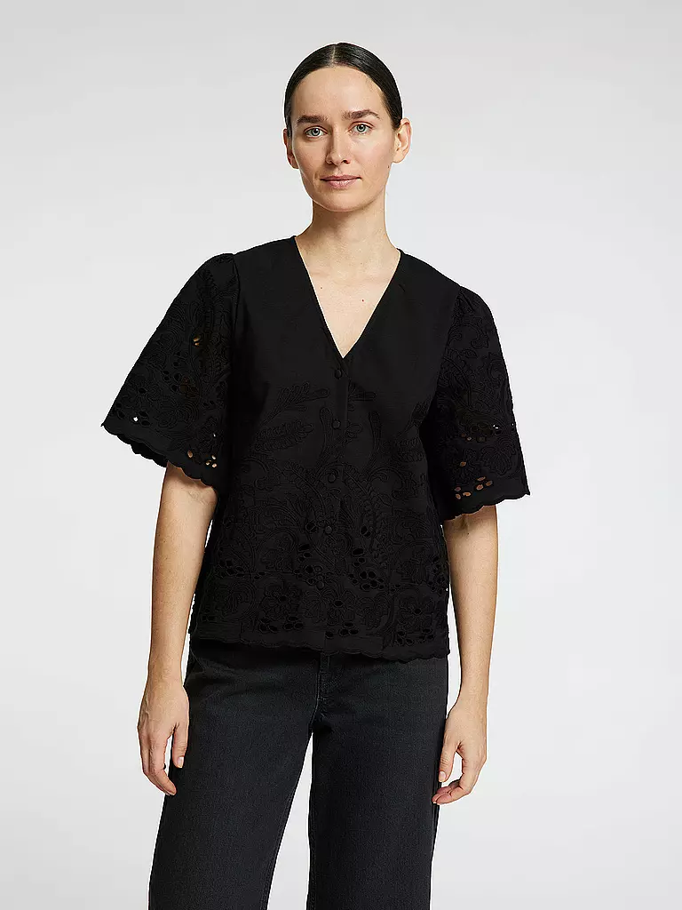 SELECTED FEMME | Blusa SLFDAHLIA BRODERI | Nero