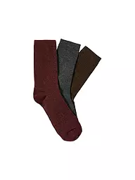 SELECTED FEMME | Calzini SLFESTHER confezione da 3 fig. | Rosso scuro
