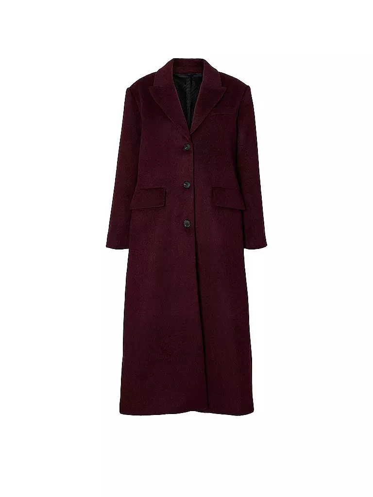 SELECTED FEMME | Cappotto di lana | Rosso scuro