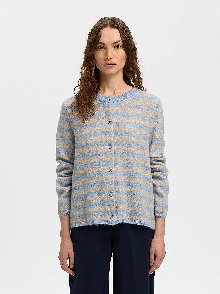 SELECTED FEMME | Cardigan SLFLULU
Marca: SELECTED FEMME
Colore: blu
Categorie: Moda, Donna

Lunghezza manica: Manica lunga
Scollo: Girocollo
Materiale: Lana, Maglia
Motivo: A righe
Vestibilità (capispalla): Regular | Blu