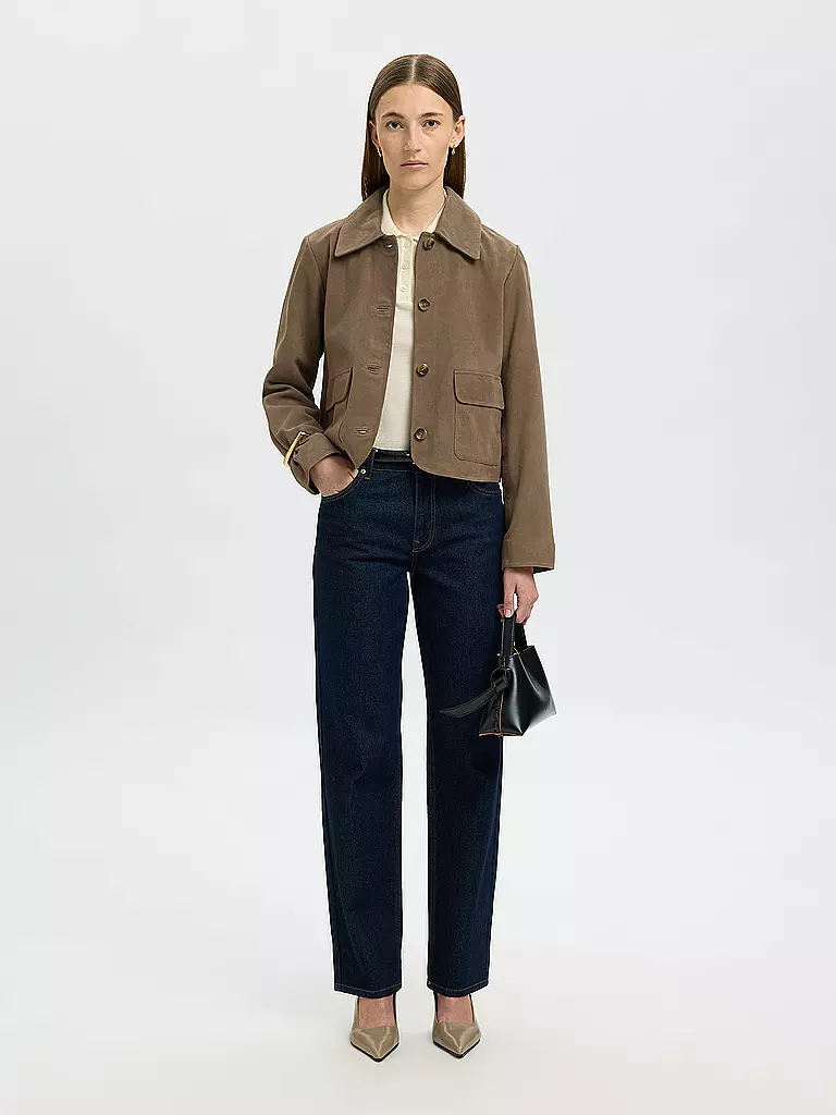 SELECTED FEMME | Giacca in pelle SLFKAYA SUEDE | Marrone