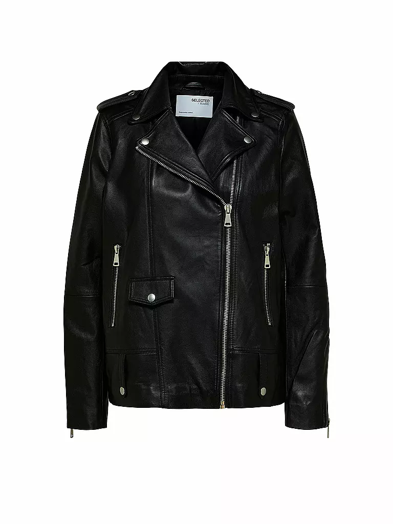 SELECTED FEMME | Giacca in pelle SLFMADISON | Nero