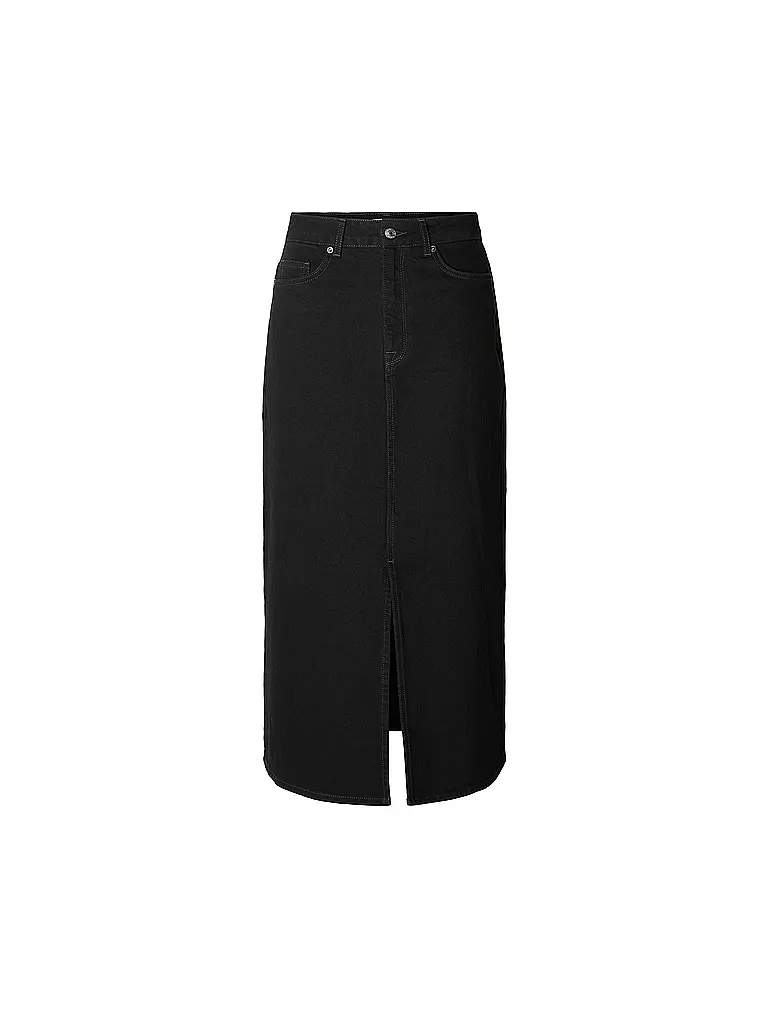 SELECTED FEMME | Jeansrock a vita alta SLFKRISTA | Nero