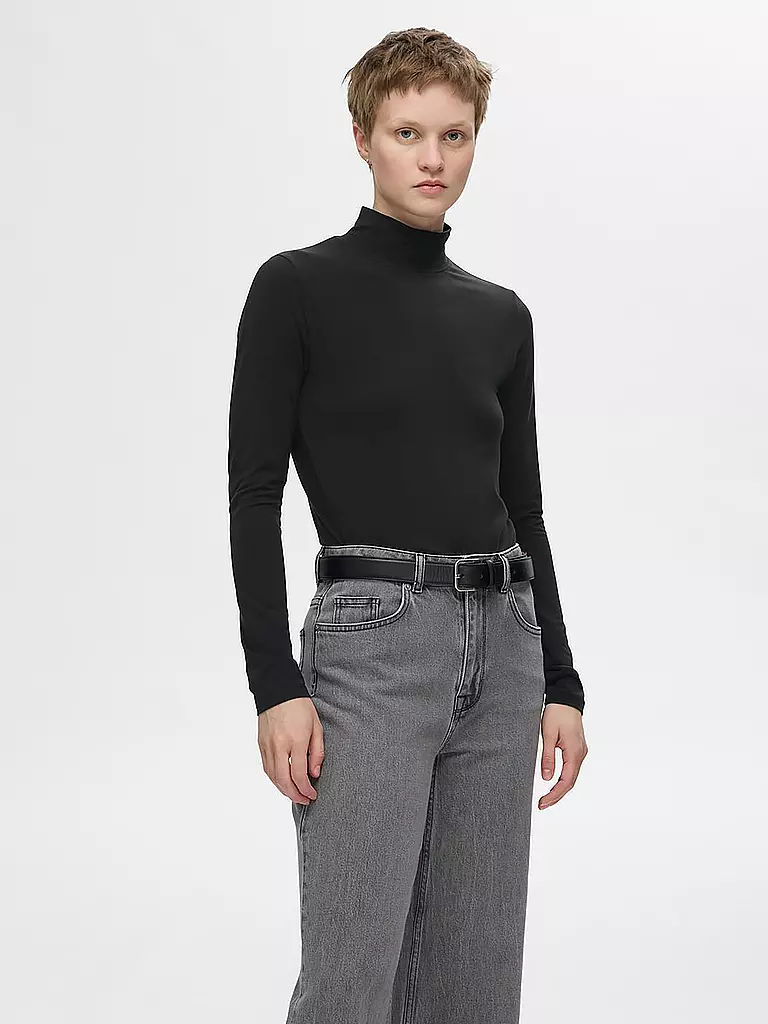 SELECTED FEMME | Langarmshirt SLFMANJA | Nero