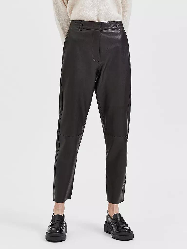 SELECTED FEMME | Lederhose 7/8 SLFMARIE  | Marrone