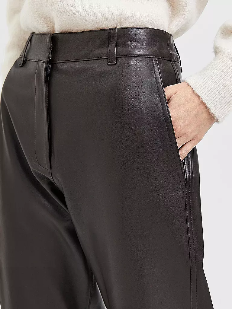 SELECTED FEMME | Lederhose 7/8 SLFMARIE  | Marrone