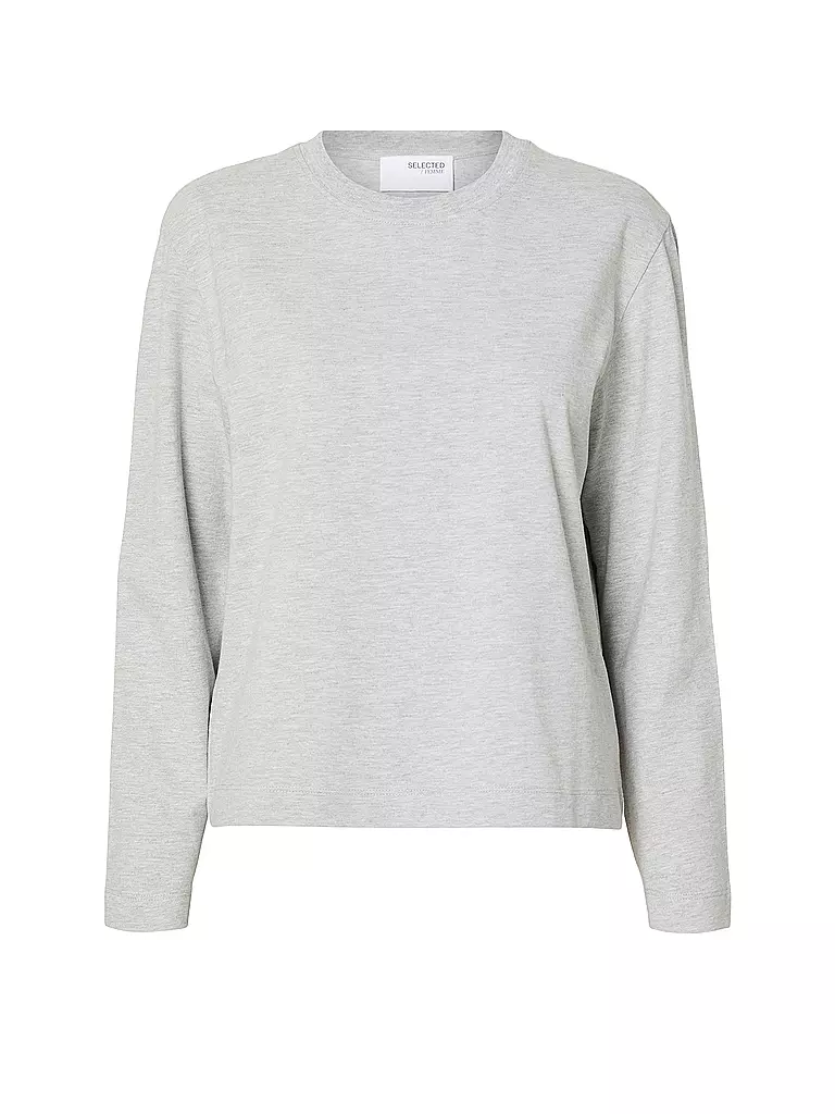 SELECTED FEMME | Maglietta a maniche lunghe SLFESSENTIAL | Grigio chiaro