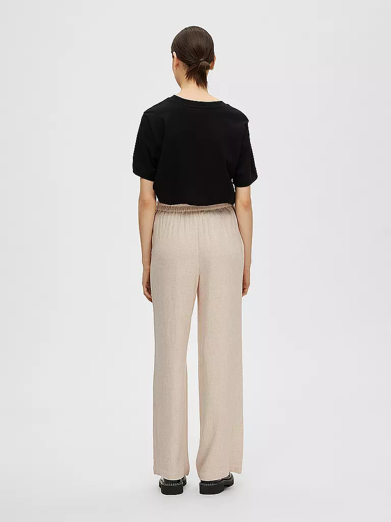 SELECTED FEMME | Pantaloni di lino Jogging Fit SLFVIVA-GULIA | Beige