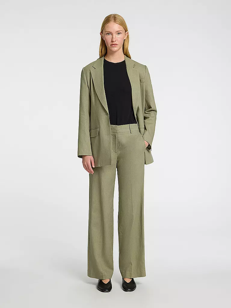 SELECTED FEMME | Pantaloni di lino SLFTANIA-RITA | Oliva
