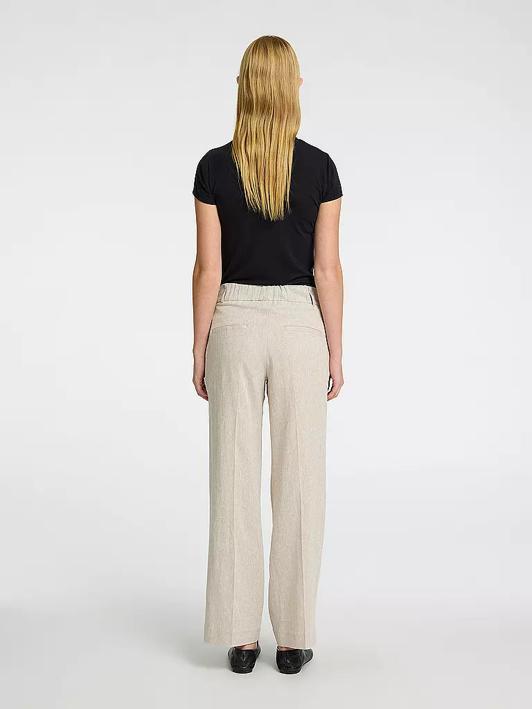 SELECTED FEMME | Pantaloni di lino SLFTANIA-RITA | Beige