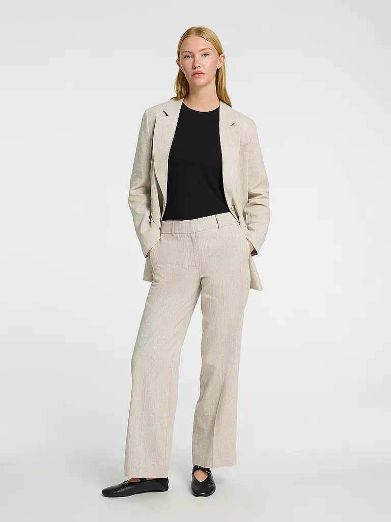SELECTED FEMME | Pantaloni di lino SLFTANIA-RITA | Beige