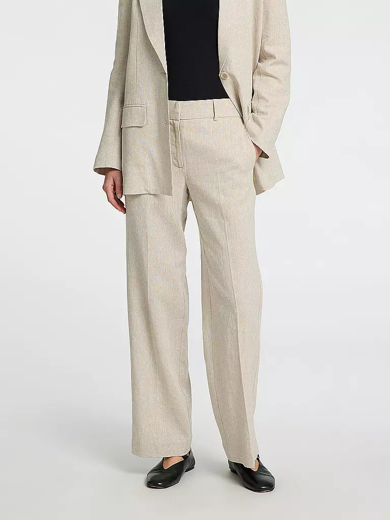 SELECTED FEMME | Pantaloni di lino SLFTANIA-RITA | Beige