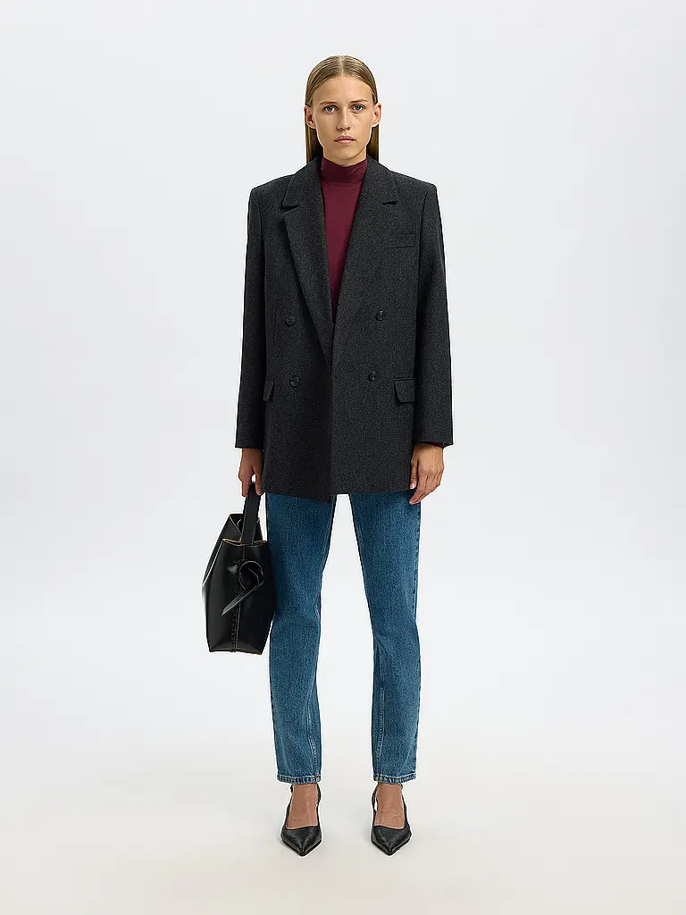 SELECTED FEMME | Rollkragenpullover SLFMANJA | Rosso scuro