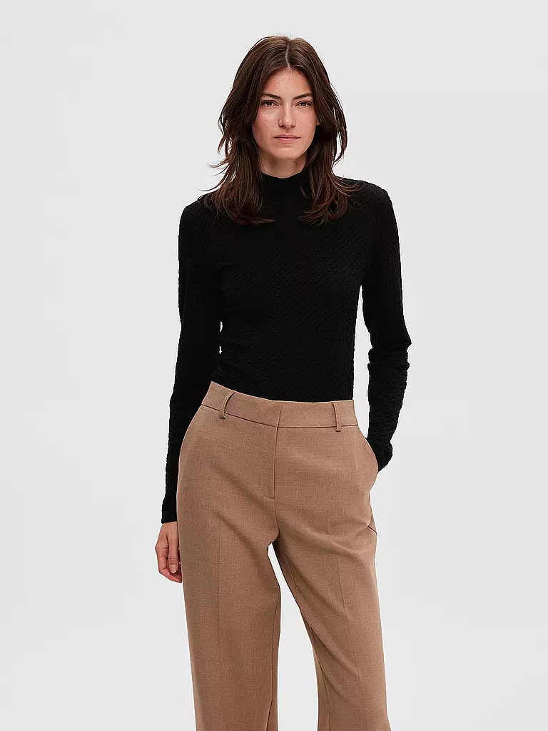 SELECTED FEMME | Stehkragenshirt SLFGINNY | Nero