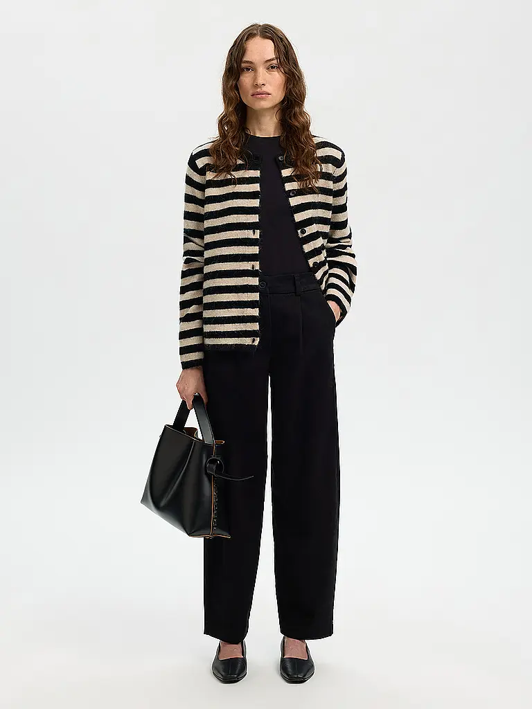 SELECTED FEMME | Strickjacke SLFLULU
Marke: SELECTED FEMME
Farbe: nero
Kategorien: Moda,Donna

Lunghezza manica: Manica lunga
Scollo: Girocollo
Materiale: Lana,Maglia
Motivo: A righe
Vestibilità (capispalla): Regular | Nero