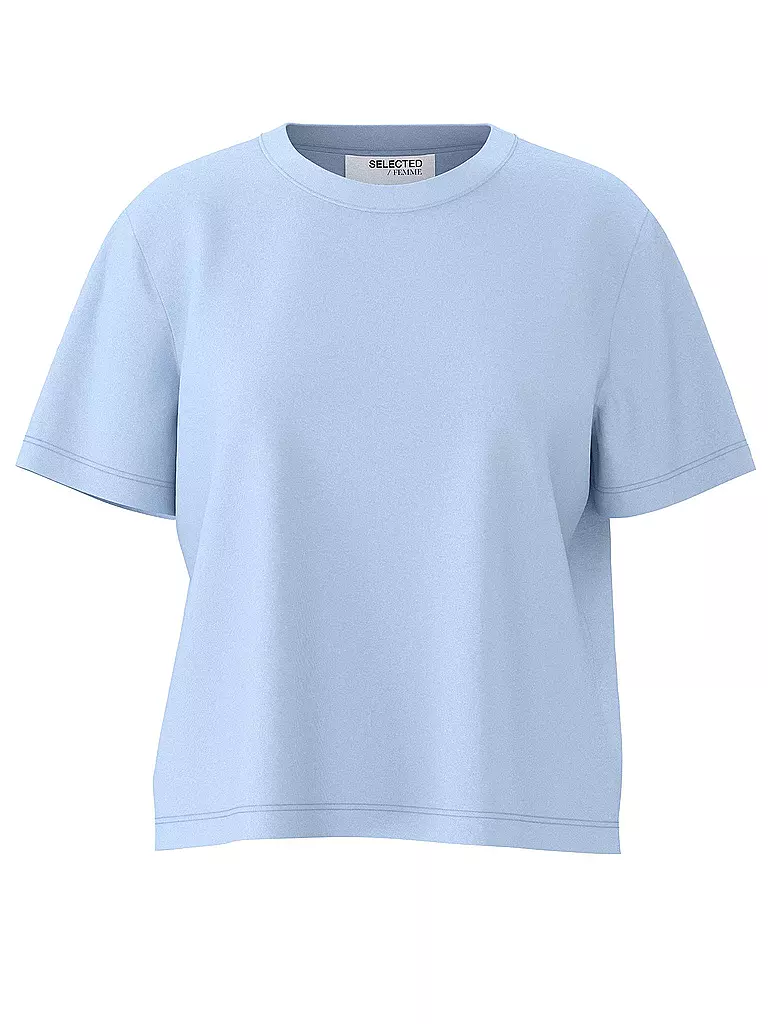 SELECTED FEMME | T-shirt Boxy Fit SLFESSENTIAL | Blu chiaro