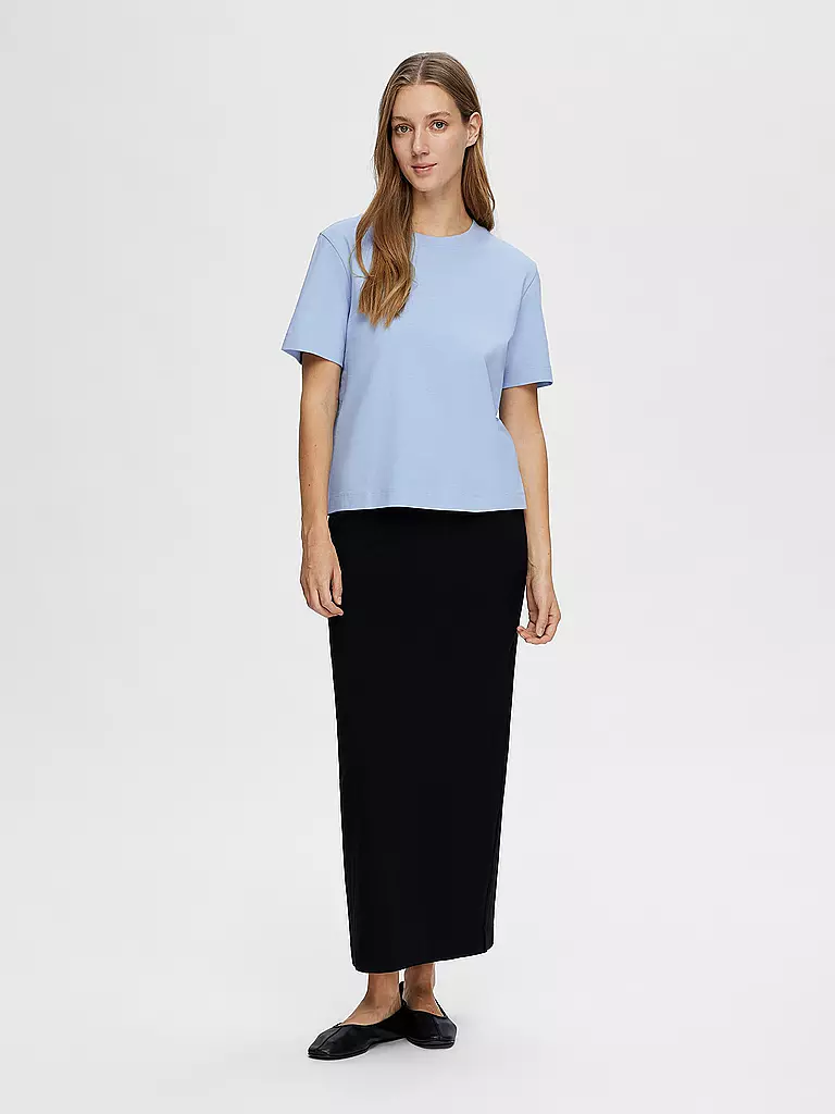SELECTED FEMME | T-shirt Boxy Fit SLFESSENTIAL | Blu chiaro
