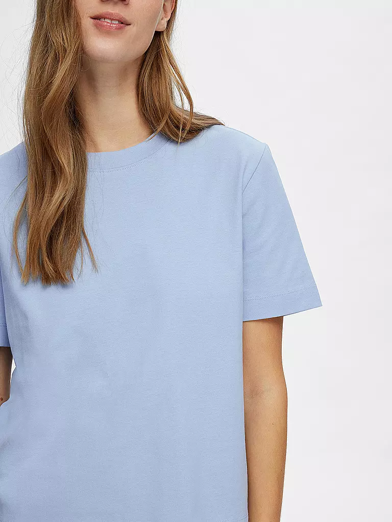 SELECTED FEMME | T-shirt Boxy Fit SLFESSENTIAL | Blu chiaro