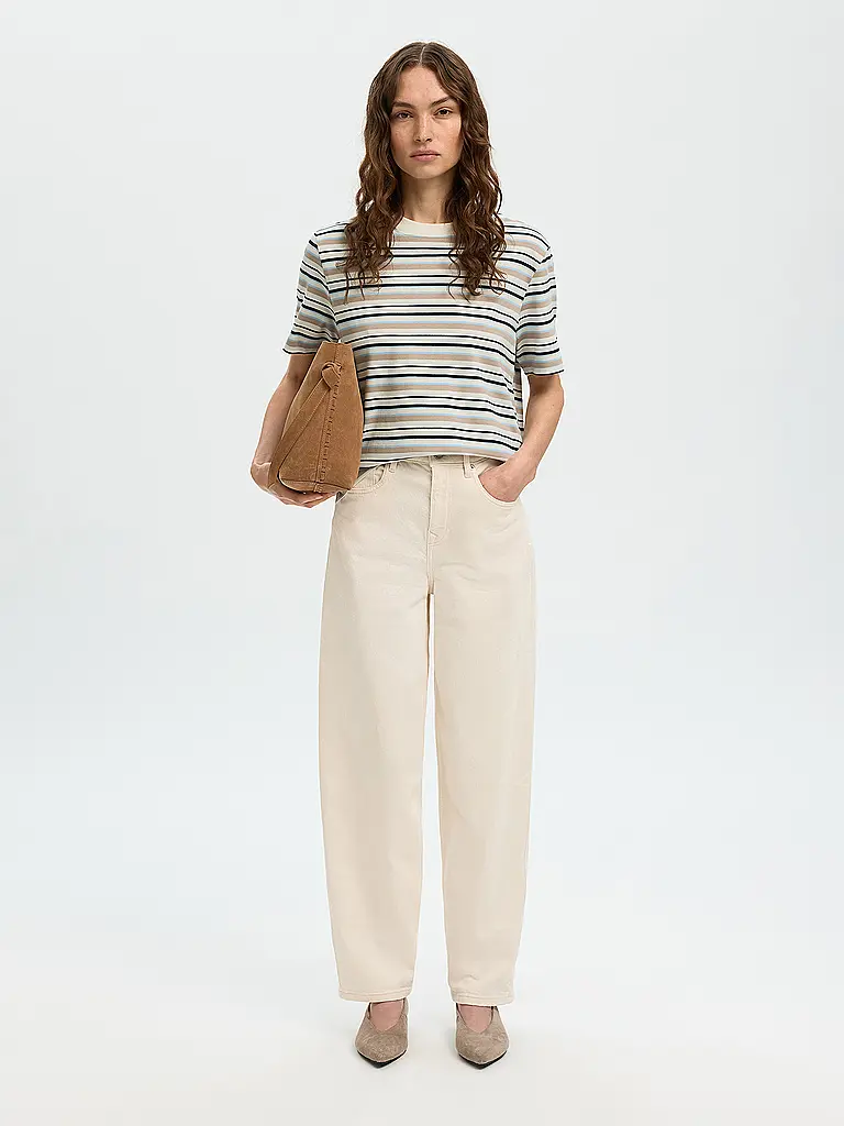 SELECTED FEMME | T-Shirt SLFESSENTIAL
Marke: SELECTED FEMME
Farbe: creme
Kategorien: Moda,Donna

Lunghezza manica: Manica corta
Scollatura: Girocollo
Materiale: Jersey,Cotone
Motivo: A righe
Vestibilità (capispalla): Regular | Crema