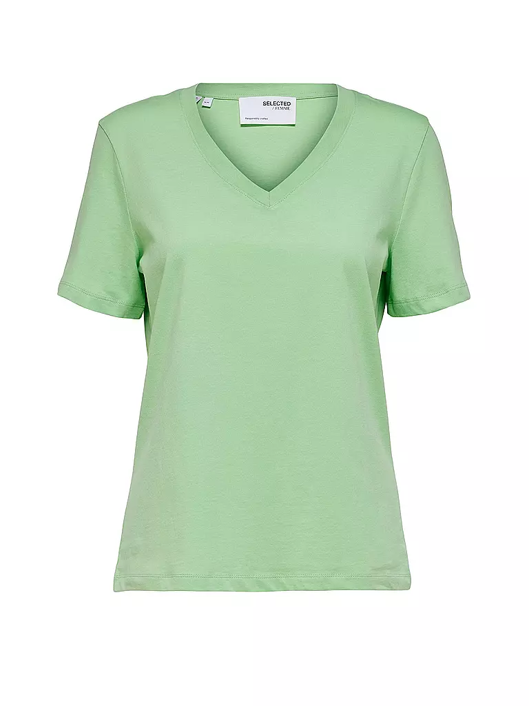 SELECTED FEMME | T-Shirt SLFESSENTIAL | Verde chiaro