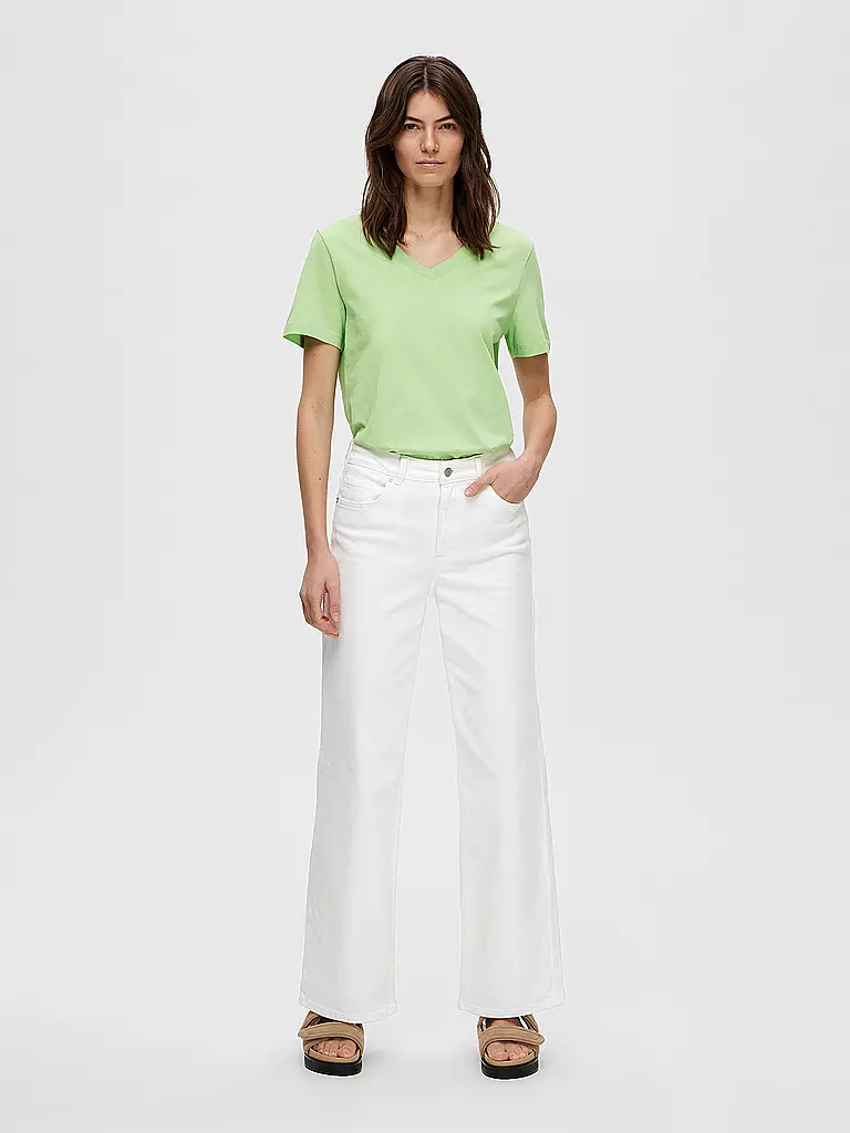 SELECTED FEMME | T-Shirt SLFESSENTIAL | Verde chiaro