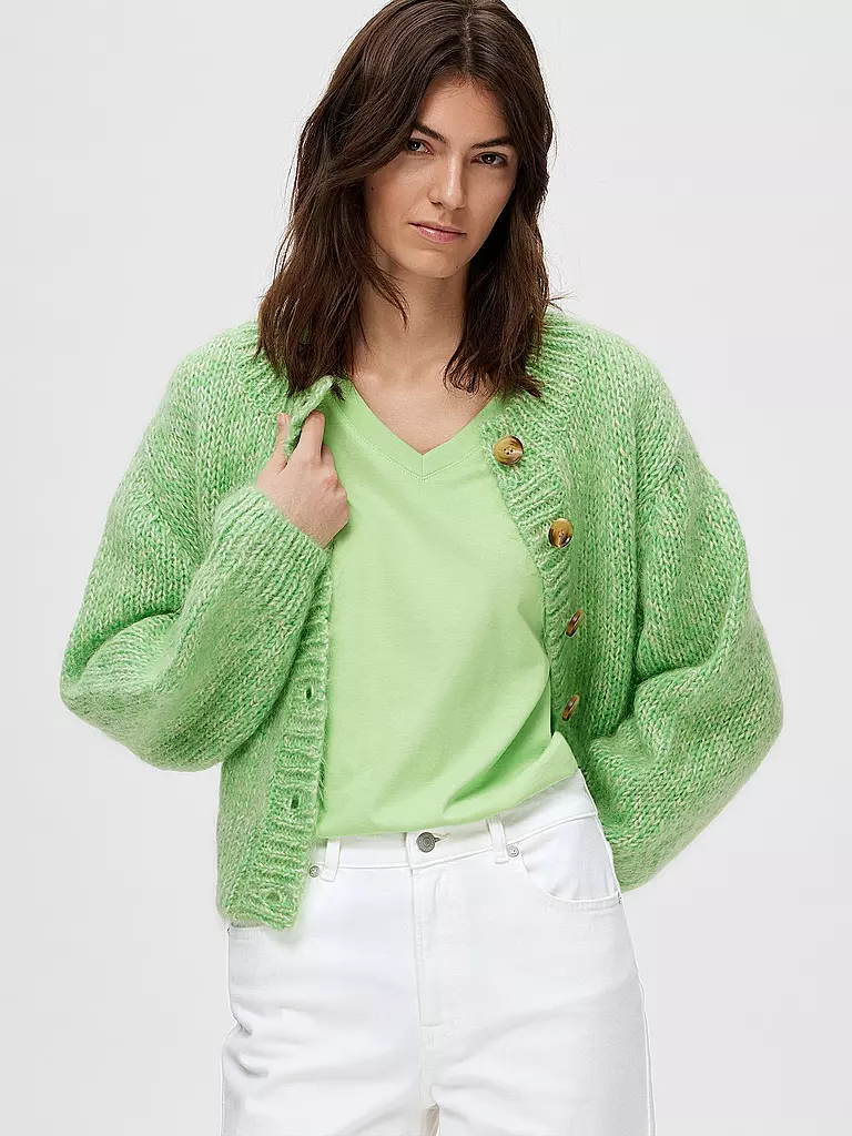 SELECTED FEMME | T-Shirt SLFESSENTIAL | Verde chiaro