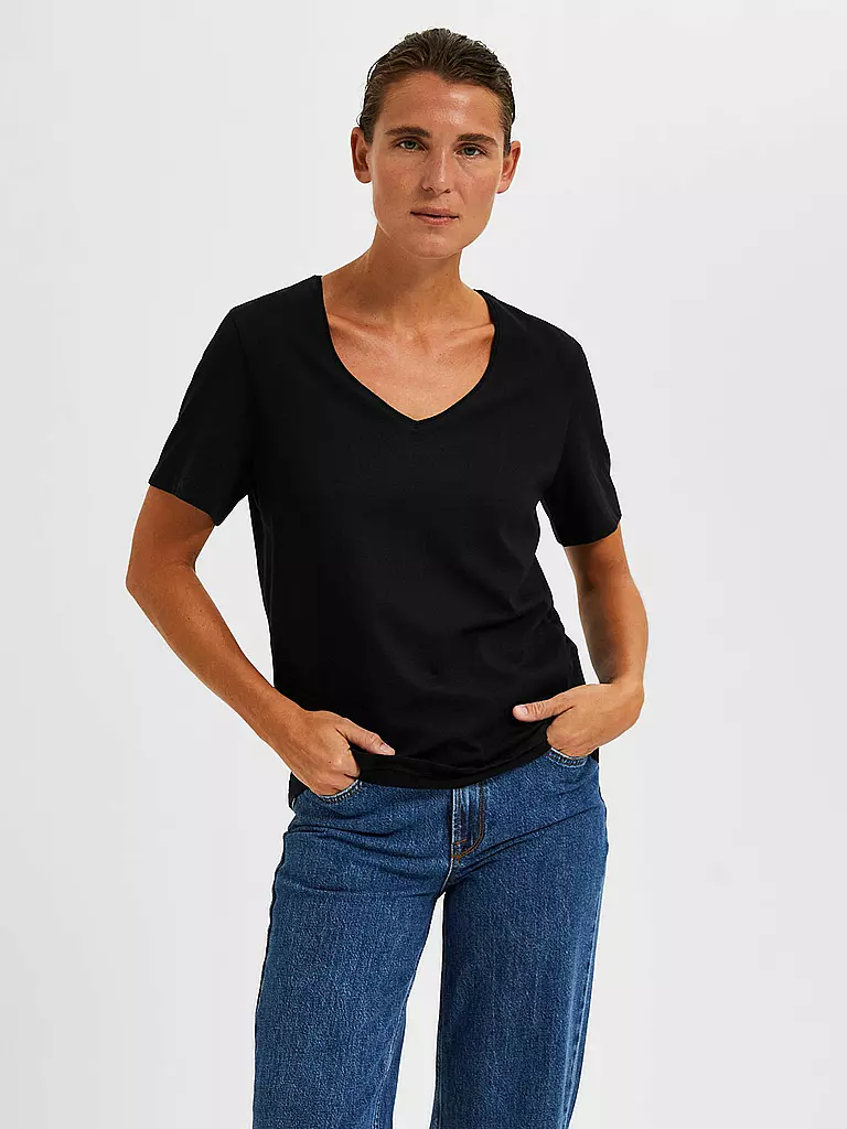 SELECTED FEMME | T-shirt SLFESSENTIAL | Nero