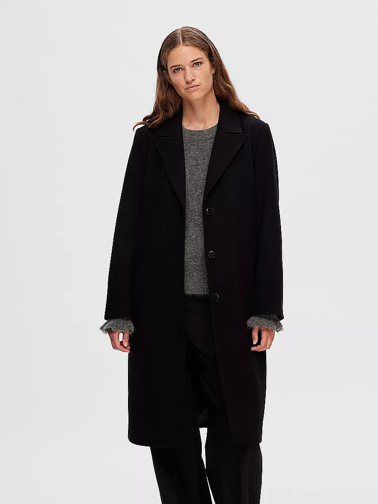 SELECTED FEMME | Wollmantel SLFALMA  | Nero