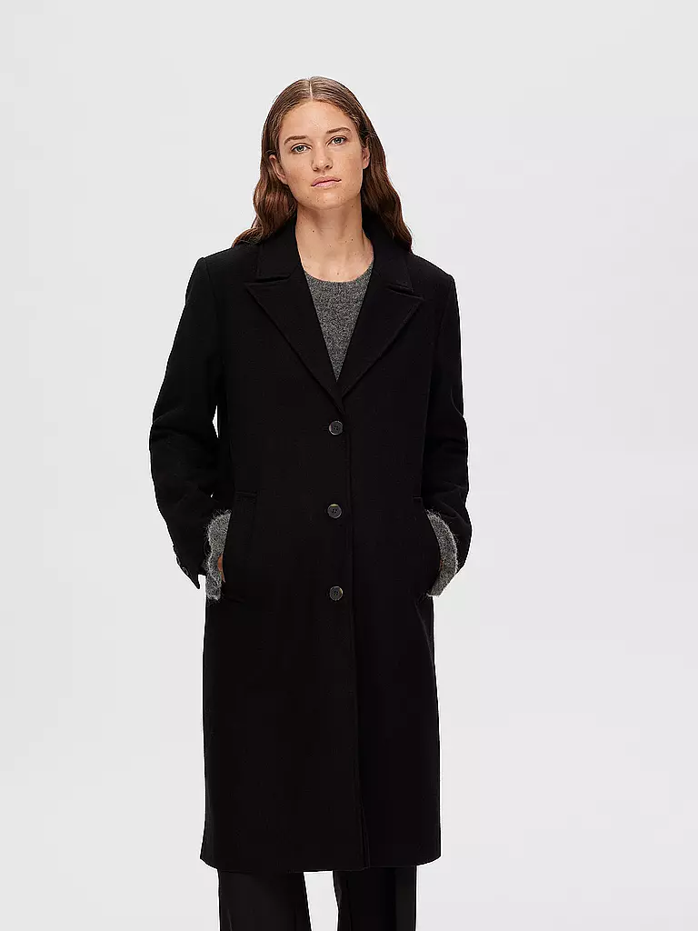 SELECTED FEMME | Wollmantel SLFALMA  | Nero