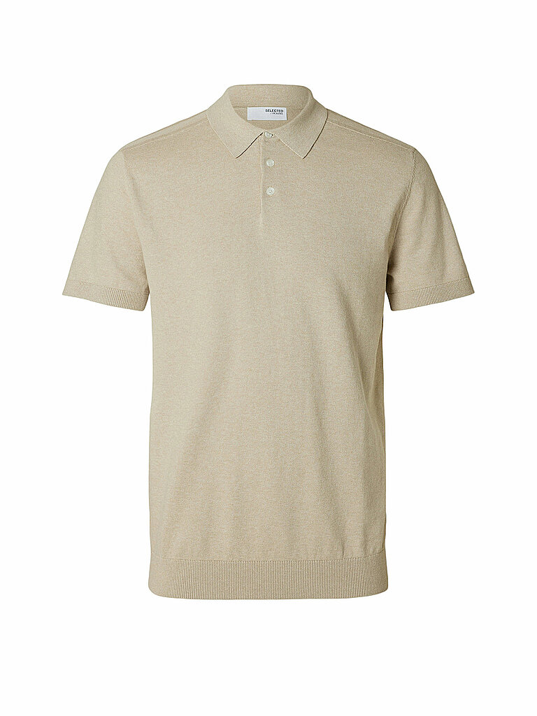 Selected Polo SLHBERG beige XXL