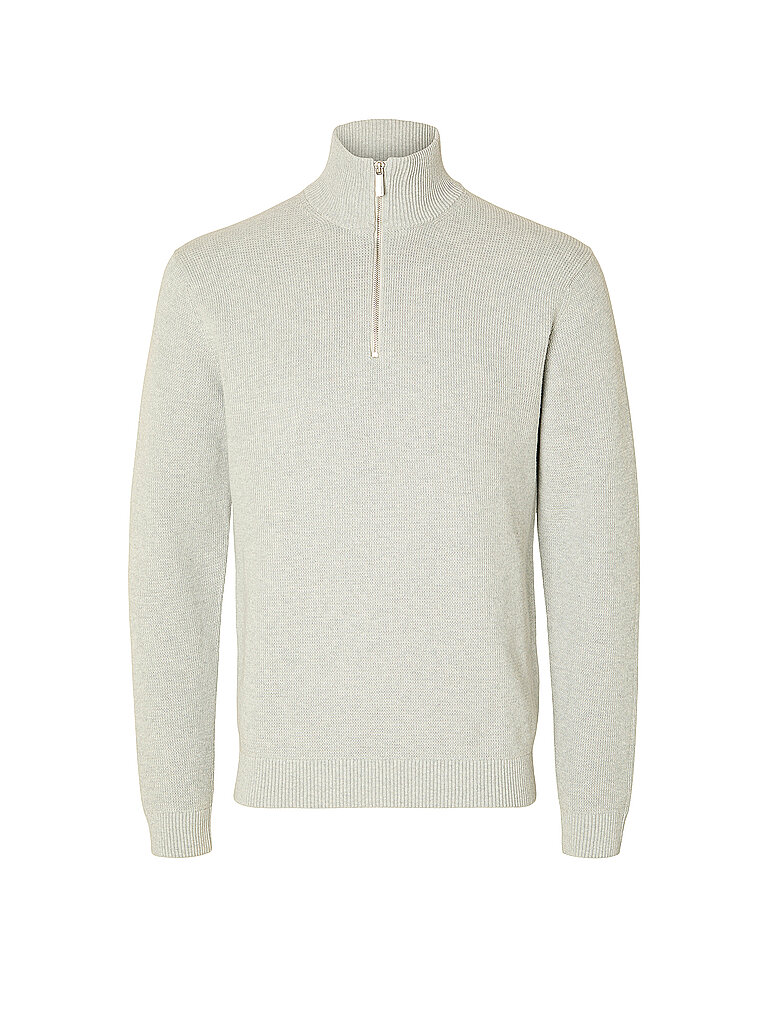 Pullover Troyer SLHDANE grigio chiaro XXL