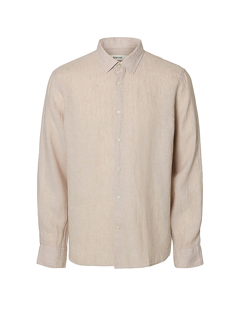 Camicia di lino SLHREGKYLIAN-LINEN beige L