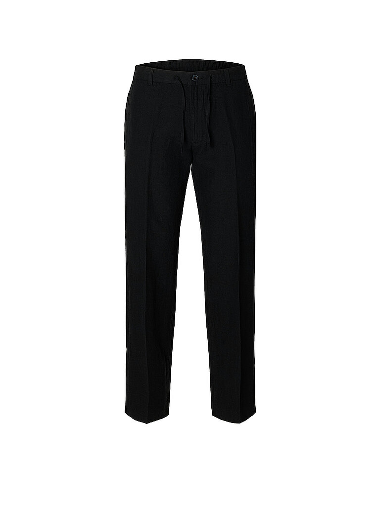 Pantaloni di lino SLH196 nero L