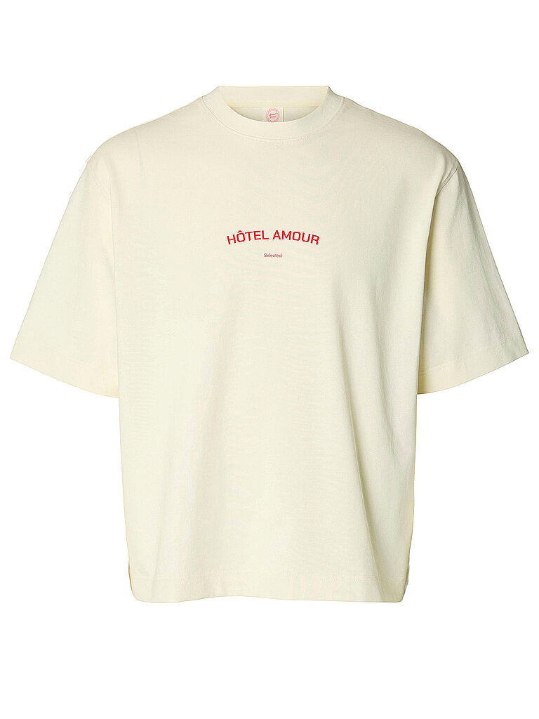 T-Shirt SLHBOXYLIAM beige XXL