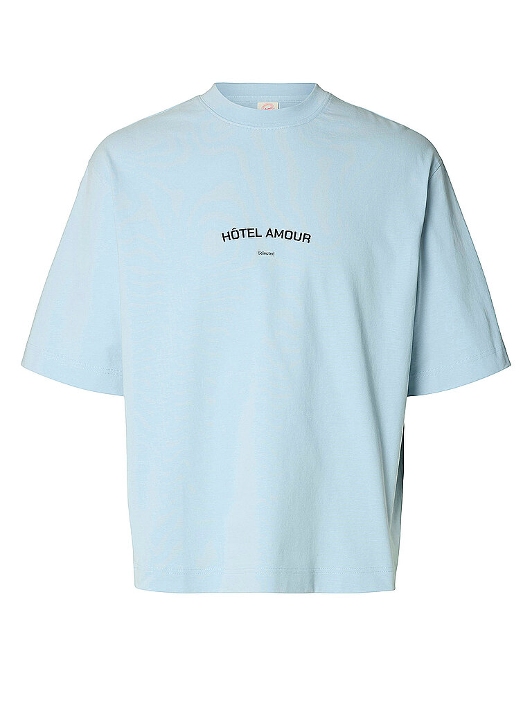 T-Shirt SLHBOXYLIAM azzurro XXL
