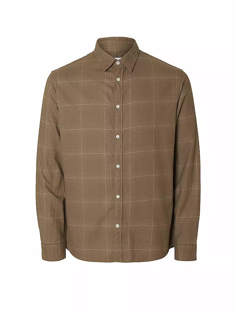 SELECTED | Camicia di flanella slim fit SLHSLIMOWEN | Beige