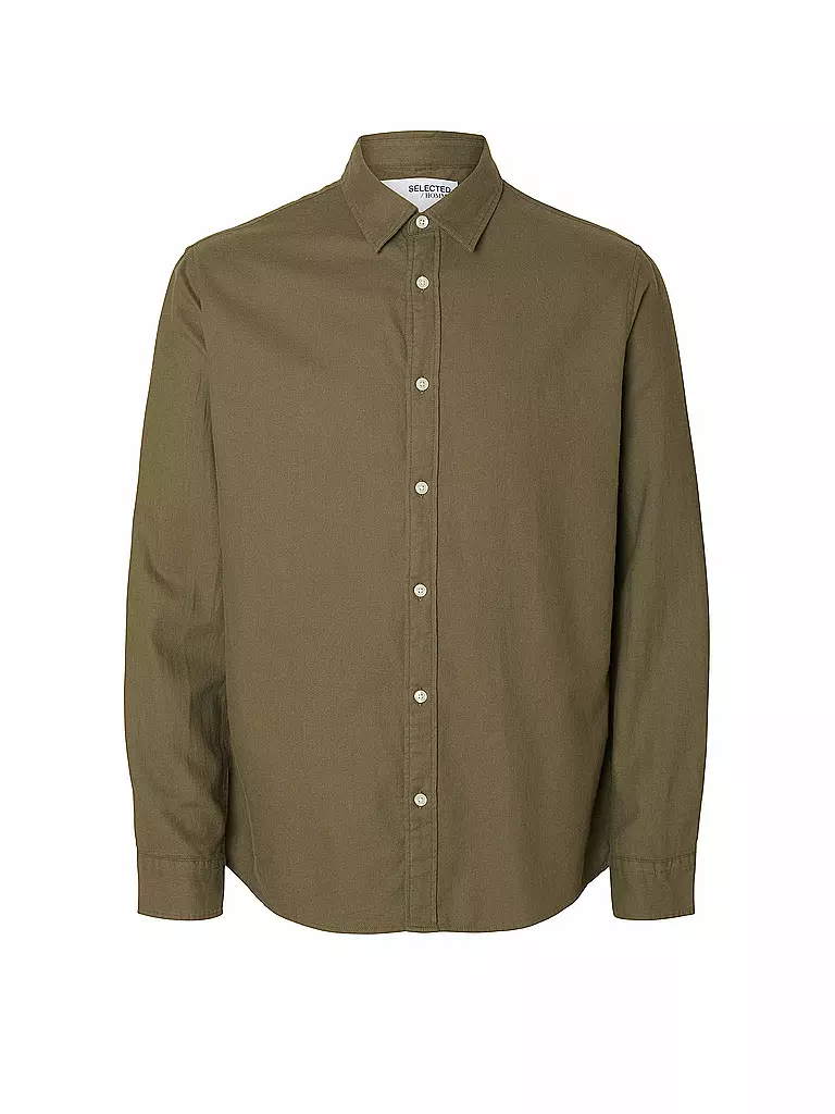 SELECTED | Camicia di flanella slim fit SLHSLIMOWEN | Oliva