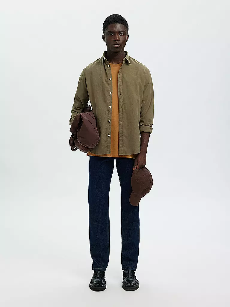 SELECTED | Camicia di flanella slim fit SLHSLIMOWEN | Oliva