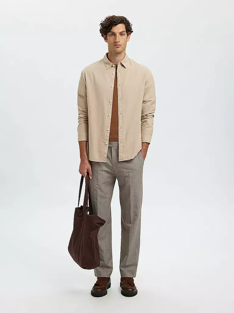 SELECTED | Camicia di flanella slim fit SLHSLIMOWEN | Crema