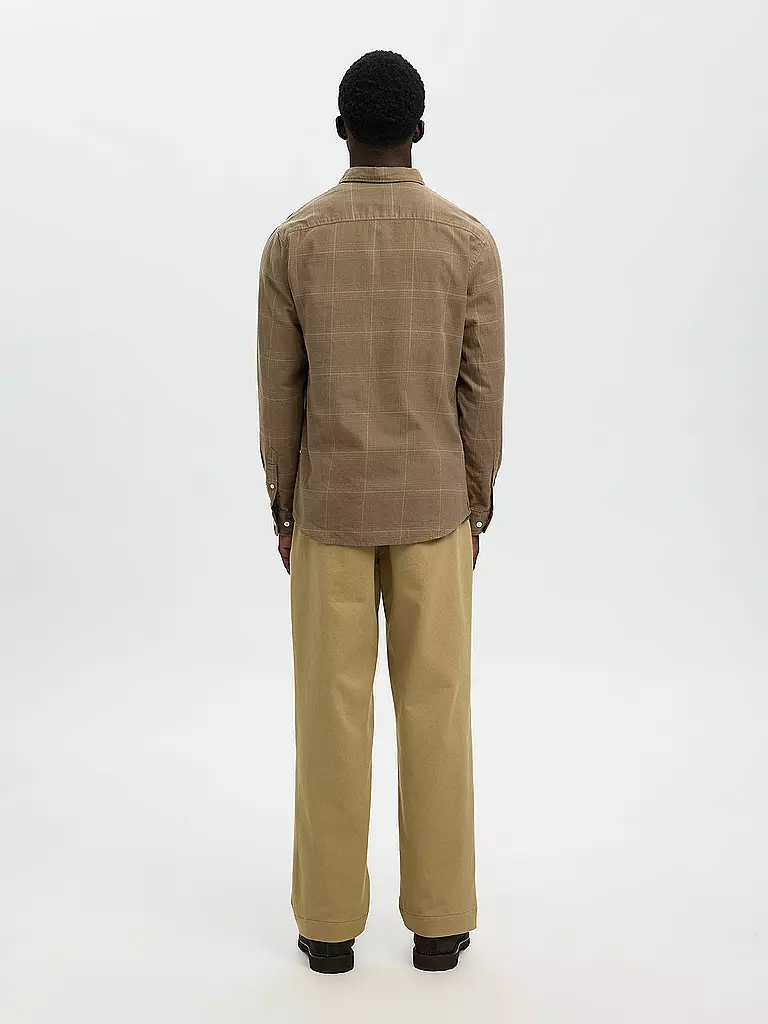 SELECTED | Camicia di flanella slim fit SLHSLIMOWEN | Beige