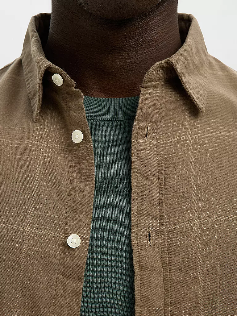SELECTED | Camicia di flanella slim fit SLHSLIMOWEN | Beige