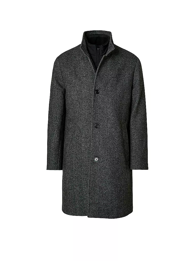 SELECTED | Cappotto di lana SLHRAINAR | Nero