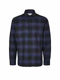 SELECTED | Camicia di flanella slim fit SLHSLIMOWEN | Blu scuro