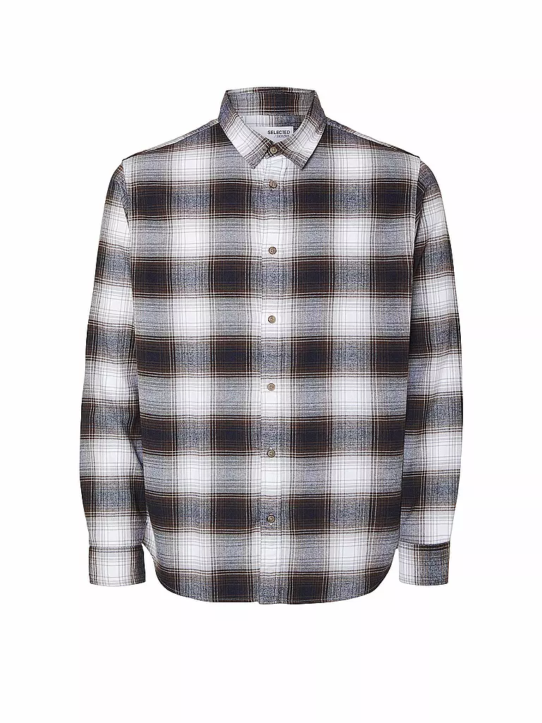 SELECTED | Flanellhemd Slim Fit SLHSLIMOWEN | Bianco