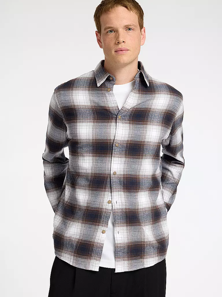 SELECTED | Flanellhemd Slim Fit SLHSLIMOWEN | Bianco