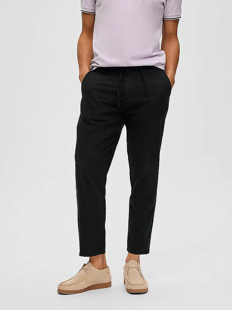 SELECTED | Leinenhose SLH172 | Nero