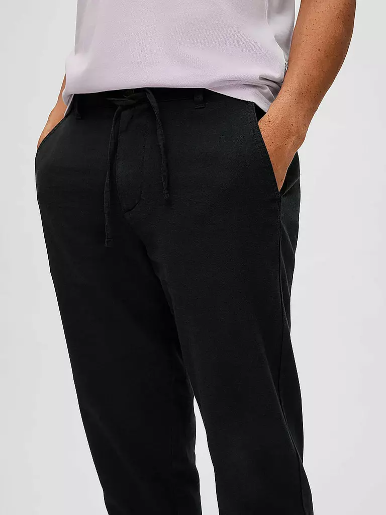SELECTED | Leinenhose SLH172 | Nero