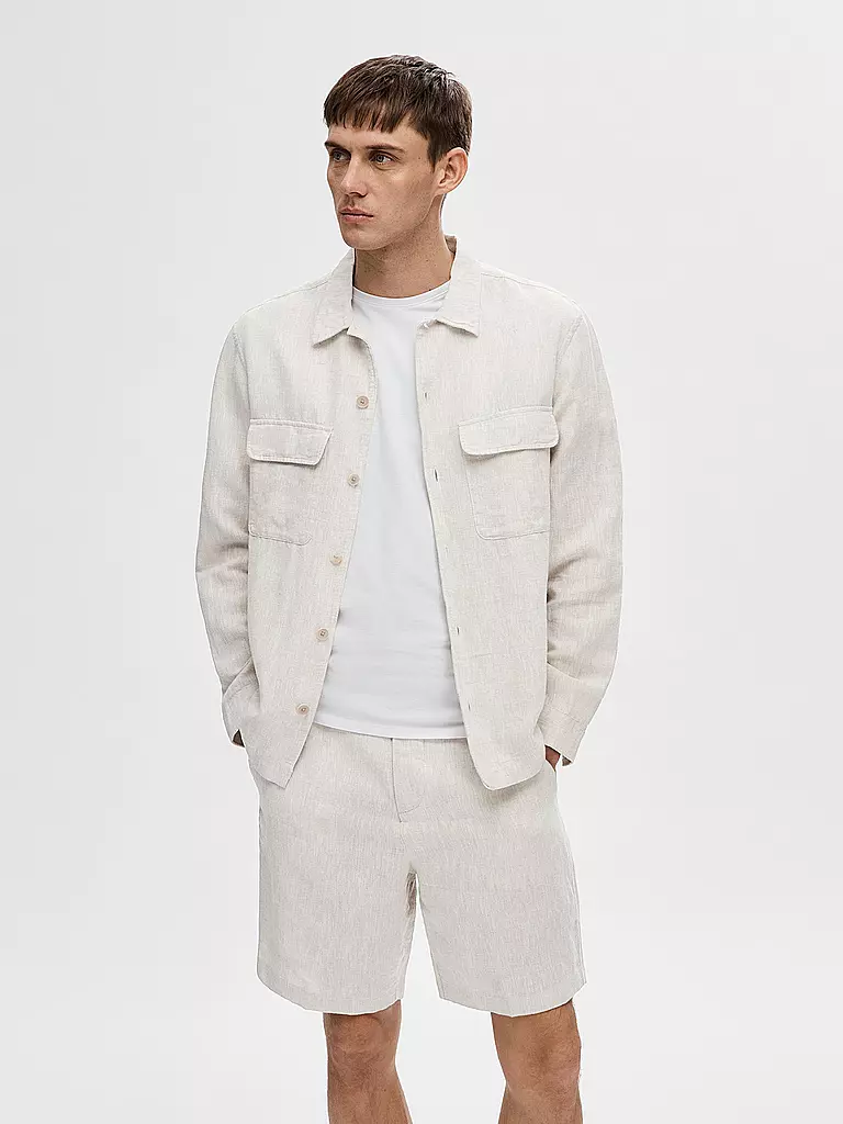 SELECTED | Overshirt SLHMADS-LINEN | Bianco
