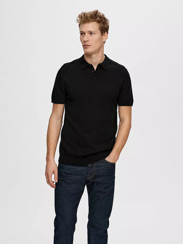 SELECTED | Polo SLHBERG | Nero