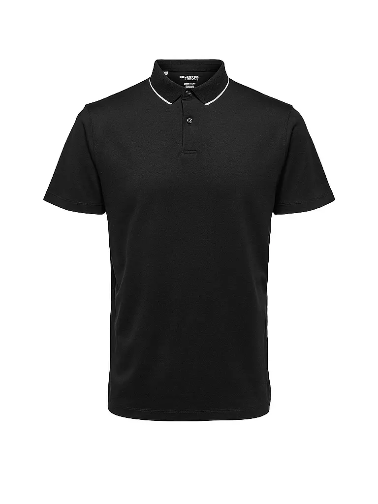 SELECTED | Polo SLHLEROY COOLMAX | Nero